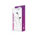 SETTY štuplové stereo slúchadlá do uší 1m čierna GSM022087