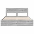 vidaXL Rám postele Sivý Sonoma 200 x 200 cm Inžinierske drevo