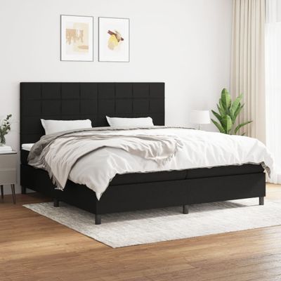 vidaXL Boxspring posteľ s matracom čierna 200x200 cm látka
