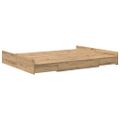 vidaXL Rám postele s úložným prostorem Remeselný dub 140 x 190 cm