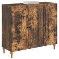 vidaXL Servírovacia skriňa Dymový dub 89 x 34,5 x 80 cm