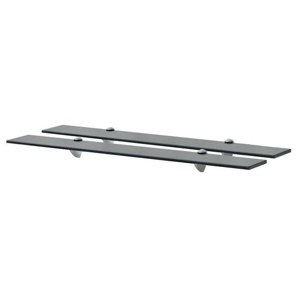 vidaXL Nástenná polička 2 ks sklo 80x20 cm 8 mm