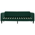vidaXL Denná posteľ s matracom tmavozelená 100x200 cm zamat
