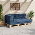 vidaXL Vankúš na paletový gauč 3 ks Látka Indigo 120 x 80 x 38 cm
