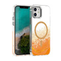 Epoxy Mag puzdro pre iPhone 12 / 12 Pro 6,1" oranžové