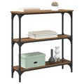 vidaXL Konzolový stôl Staré drevo 75 x 22,5 x 75 cm Kompozitné drevo