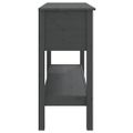 vidaXL Konzolový stolík sivý 100x35x75 cm masívne borovicové drevo