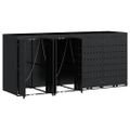 vidaXL Úložisko na 4 koše Wheelie Čierna 272 x 77,5 x 121,5 cm