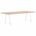 vidaXL Nohy k jedálenskému stolu v tvare A, 2 ks, biele, 80 x (72-73) cm, oceľové