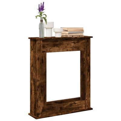 vidaXL Obloženie krbu dymový dub 75x20x87,5 cm kompozitné drevo