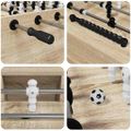 vidaXL Stolný futbal Sonoma dub 146,5 x 74 x 85 cm Kompozitné drevo