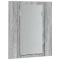 vidaXL LED zrkadlová skrinka sivá sonoma 40x12x45 cm kompozitné drevo