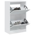 vidaXL Botník biely 60x34x96,5 cm kompozitné drevo