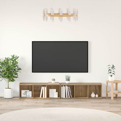 vidaXL Zostava TV skriniek 2 pcs Remeselný dub 37 x 35 x 107cm