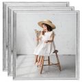 vidaXL Fotorámiky na stenu, koláž 3 ks, strieborné 40x40 cm, MDF