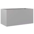 vidaXL Kvetináč strieborný 62x30x29 cm pozinkovaná oceľ