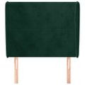 vidaXL Čelo postele so záhybmi tmavozelený 93 x 23 x 118/128 cm zamat