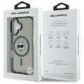 Obal Karl Lagerfeld pre iPhone 16 6,1" KLHMP16SHLSCHK čierny Hard IML Metal Choupette Head MagSafe