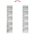 vidaXL Highboard White 37,5x35x180 cm Konštruktérske drevo