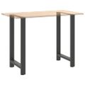 vidaXL Nohy k barovému stolu, antracitové, 2 ks, 60 x (100-101) cm, oceľové
