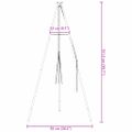 vidaXL Tripod na táborák Čierna 92 x 92 x 151,5 cm Oceľ