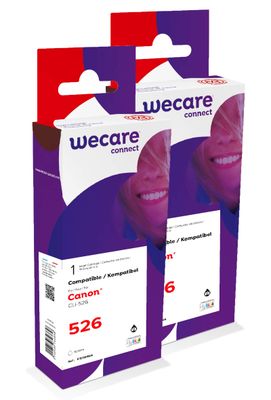 WECARE ARMOR sada ink kompatibilná s CANON CLI526BK 2x10,5 ml, čierna, CLI-526 BK