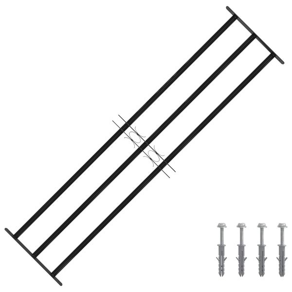 vidaXL Mriežka okna 174 x 45 cm Oceľ s práškovou povrchovou úpravou