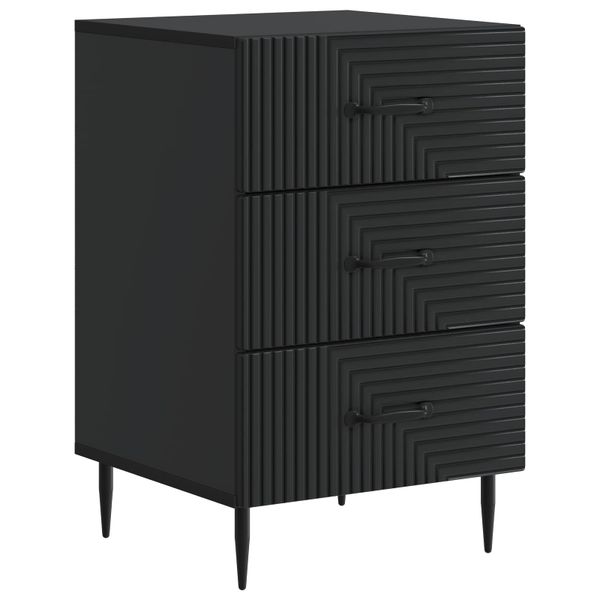 vidaXL Nočný stolík Čierna 43 x 41 x 66,5 cm Kompozitné drevo