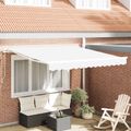 vidaXL Sklopná markíza Biela 300 x 250 x 165 cm Polyester a hliník