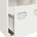 vidaXL Komoda biela 68x39x73,5 cm oceľ valcovaná za studena
