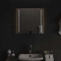 vidaXL Zrkadlo do kúpeľne s LED Priehľadná 50 x 50 cm tvrdené sklo