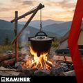 Litinový kotlík smaltovaný 10 l so stojanom Kaminer 27376 Litinový kotlík smaltovaný 10 l se stojanem Kaminer 27376