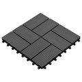 vidaXL Dlažba na terasu 11 ks Sivá 30 x 30 cm WPC
