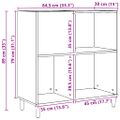 vidaXL Skrinka na platne dub artisan 84,5x38x89 cm kompozitné drevo