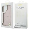 Obal Guess Saffiano Peony Embossed Ring MagSafe pre Samsung Galaxy S26 Ultra ružový