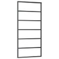 vidaXL Posuvné dvere s kovaním ESG sklo a hliník 90x205 cm