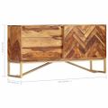 vidaXL Komoda 118x30x60 cm masívne sheesamové drevo