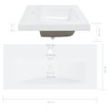 vidaXL Vstavané umývadlo s batériou 81x39x18 cm keramika biele