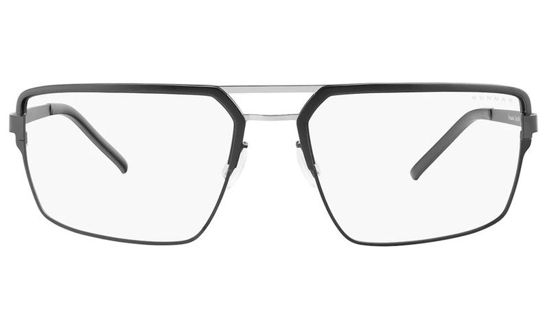 GUNNAR kancelárske/hermé okuliare  PINNACLES ONYX-SILVER číre sklá-PRO BLF 35 GUNNAR focus