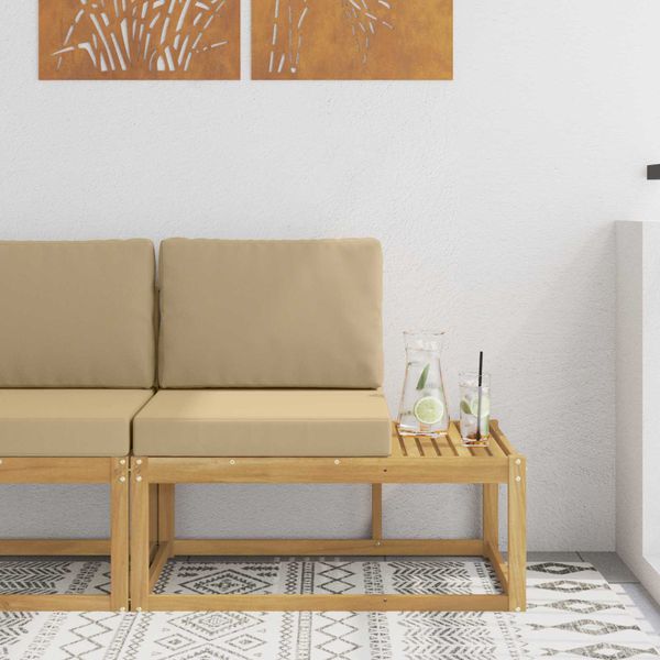 vidaXL Vonkajšia koncová pohovka s vankúšom Biela 91 x 63 x 73 cm
