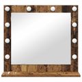 vidaXL Toaletné zrkadlo Staré drevo 60 x 55 x 18 cm Obdĺžnikový