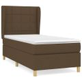 vidaXL Posteľný rám boxsping s matracom hnedý 90x200 cm látka