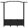 vidaXL Vyvýšený záhon s mriežkou a strechou Čierna 164 x 40 x 144 cm