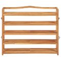 vidaXL Regál na topánky s 5 policami 95x26x80 cm masívne akáciové drevo