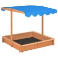 vidaXL Pieskovisko s nastaviteľnou strieškou 115x115x115 cm