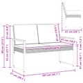 vidaXL Vonkajšia lavička 2 -Seater 107 x 61 x 80 cm polyratan Čierna