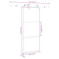 vidaXL Posuvné dvere s kovaním tvrdené sklo a hliník úzke 90x205 cm