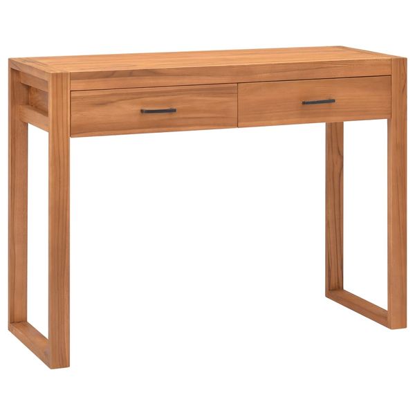 vidaXL Písací stôl s 2 zásuvkami 100x40x75 cm, tíkové drevo