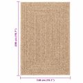 vidaXL Koberec ZIZUR 140x200 cm, jutový vzhľad, interiér a exteriér