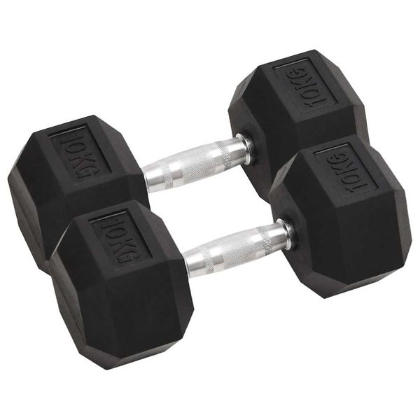 vidaXL Jednoručné činky 2 ks 20 kg celkové liatina